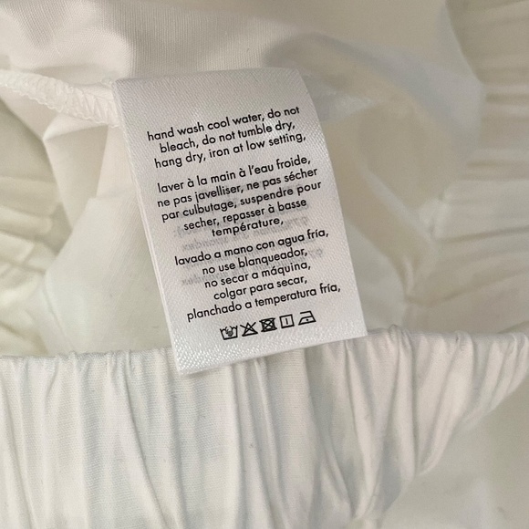 NWT!! WEWOREWHAT Tie Waist Shorts White Poplin Pockets Elastic Waist Large - Picture 15 of 16